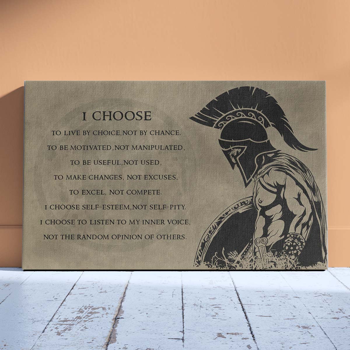 Spartan Wall Art - Spartan Poster - Spartan Canvas - I Choose - WA034 - Spartan Warrior - Horizontal Poster - Horizontal Canvas