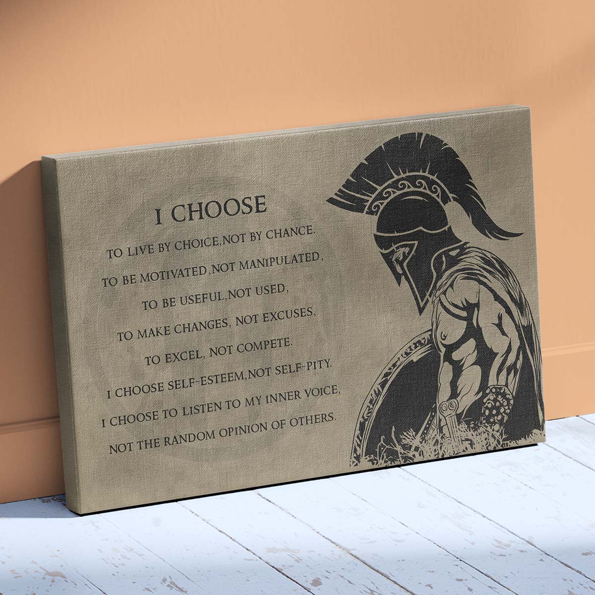 Spartan Wall Art - Spartan Poster - Spartan Canvas - I Choose - WA034 - Spartan Warrior - Horizontal Poster - Horizontal Canvas