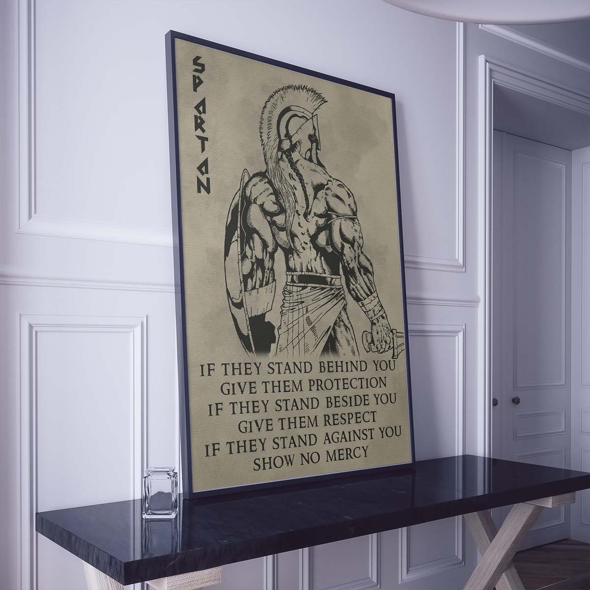 Spartan Wall Art - Spartan Poster - Spartan Canvas - IF - Show No Mercy - WA067 - Spartan Warrior - Vertical Poster - Vertical Canvas