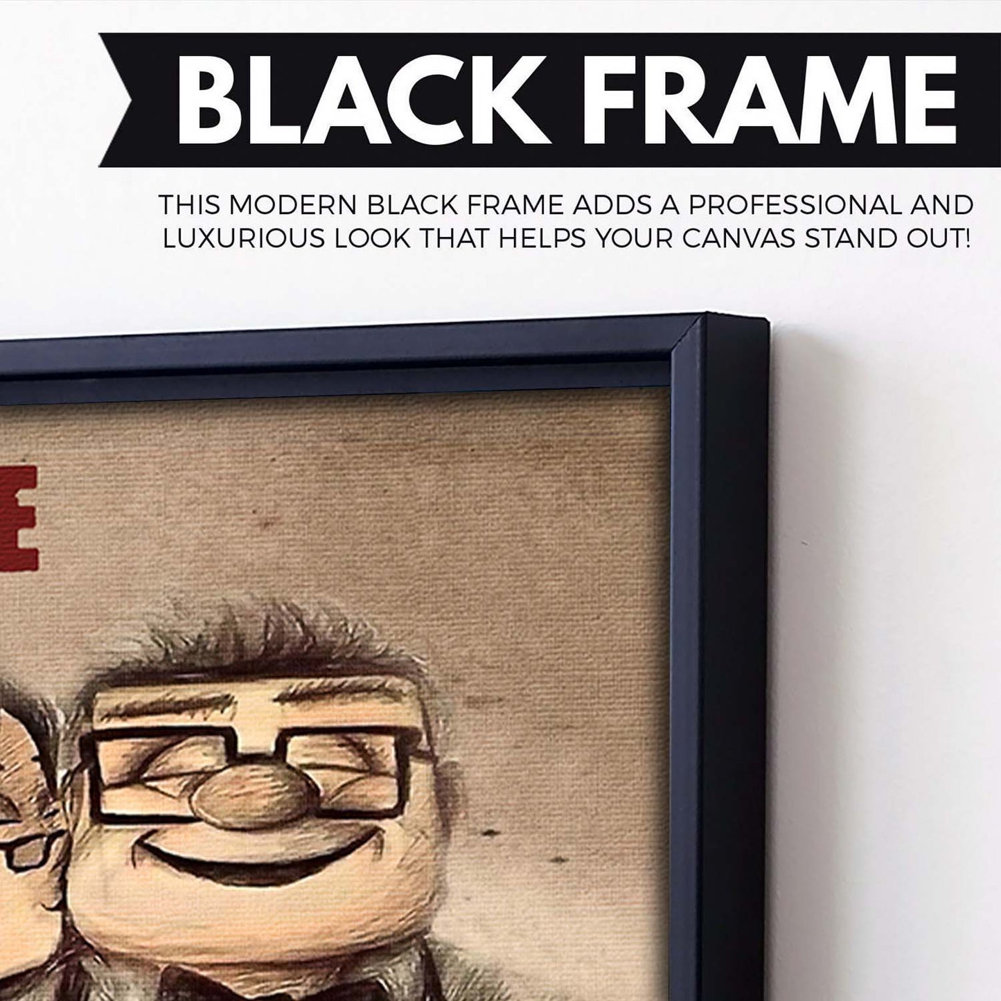 UP005 - To My Wife - Braver - Stronger - Smarter - Loved - Carl & Ellie - Up (2009 film) - Horizontal Poster - Horizontal Canvas - Carl & Ellie Poster