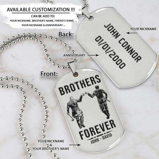 Viking Dog Tag - Brothers Forever - Ragnar Lothbrok - Floki - Valhalla - Norse Mythology - Scandinavian - Viking Necklace - Engrave Dog Tag