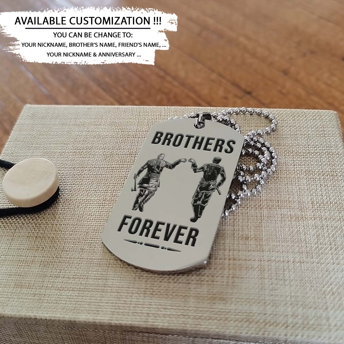 Viking Dog Tag - Brothers Forever - It's About Being Better Than You Were The Day Before - Ragnar Lothbrok - Floki - Valhalla - Norse Mythology - Scandinavian - Viking Necklace - Engrave Dog Tag