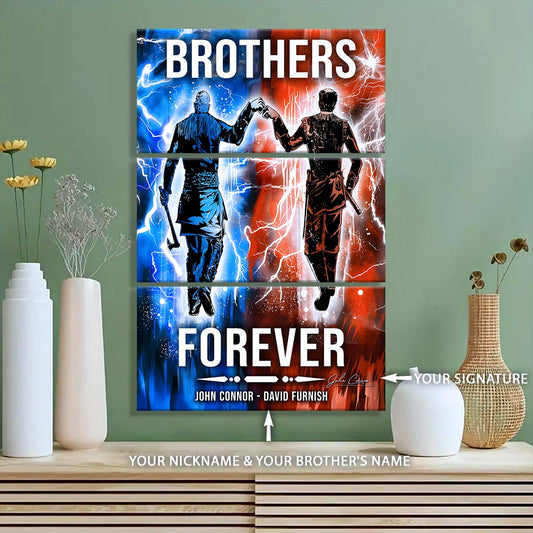 Viking - 3 Piece Wall Art - VK063 - Brothers Forever - Ragnar Lothbrok - Floki - Viking Canvas