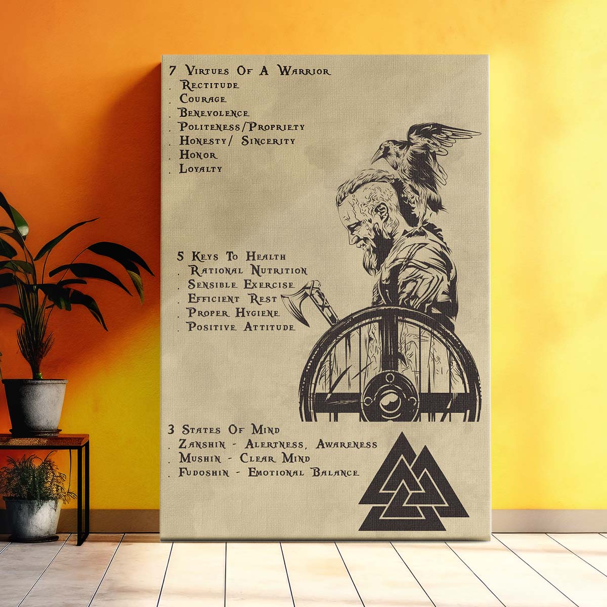 Viking Wall Art - Viking Poster - Viking Canvas - 7 5 3 CODE - Show No Mercy - VK044 - Vertical Poster - Vertical Canvas