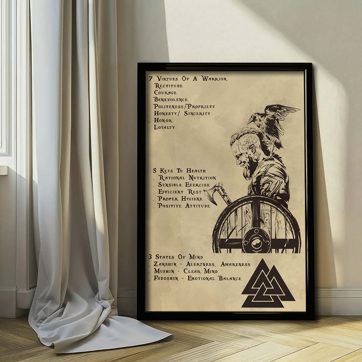 Viking Wall Art - Viking Poster - Viking Canvas - 7 5 3 CODE - Show No Mercy - VK044 - Vertical Poster - Vertical Canvas