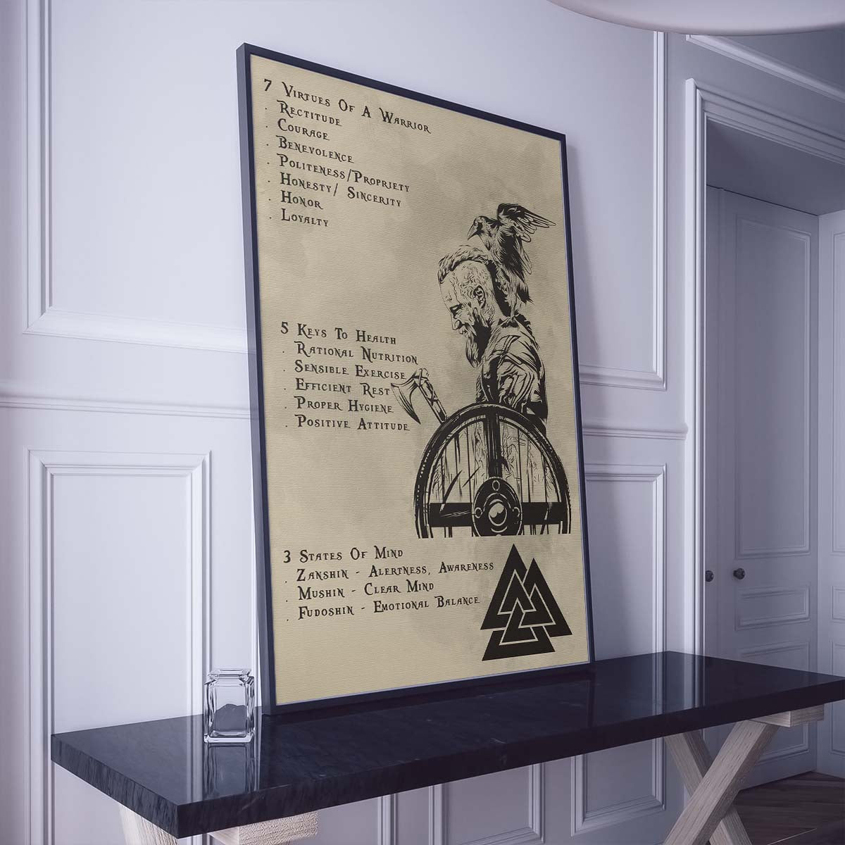 Viking Wall Art - Viking Poster - Viking Canvas - 7 5 3 CODE - VK017 - Vertical Poster - Vertical Canvas