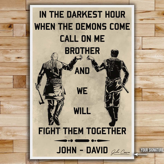 Viking Wall Art - Viking Poster - Viking Canvas - Call On Me Brother - VK016 - Vertical Poster - Vertical Canvas