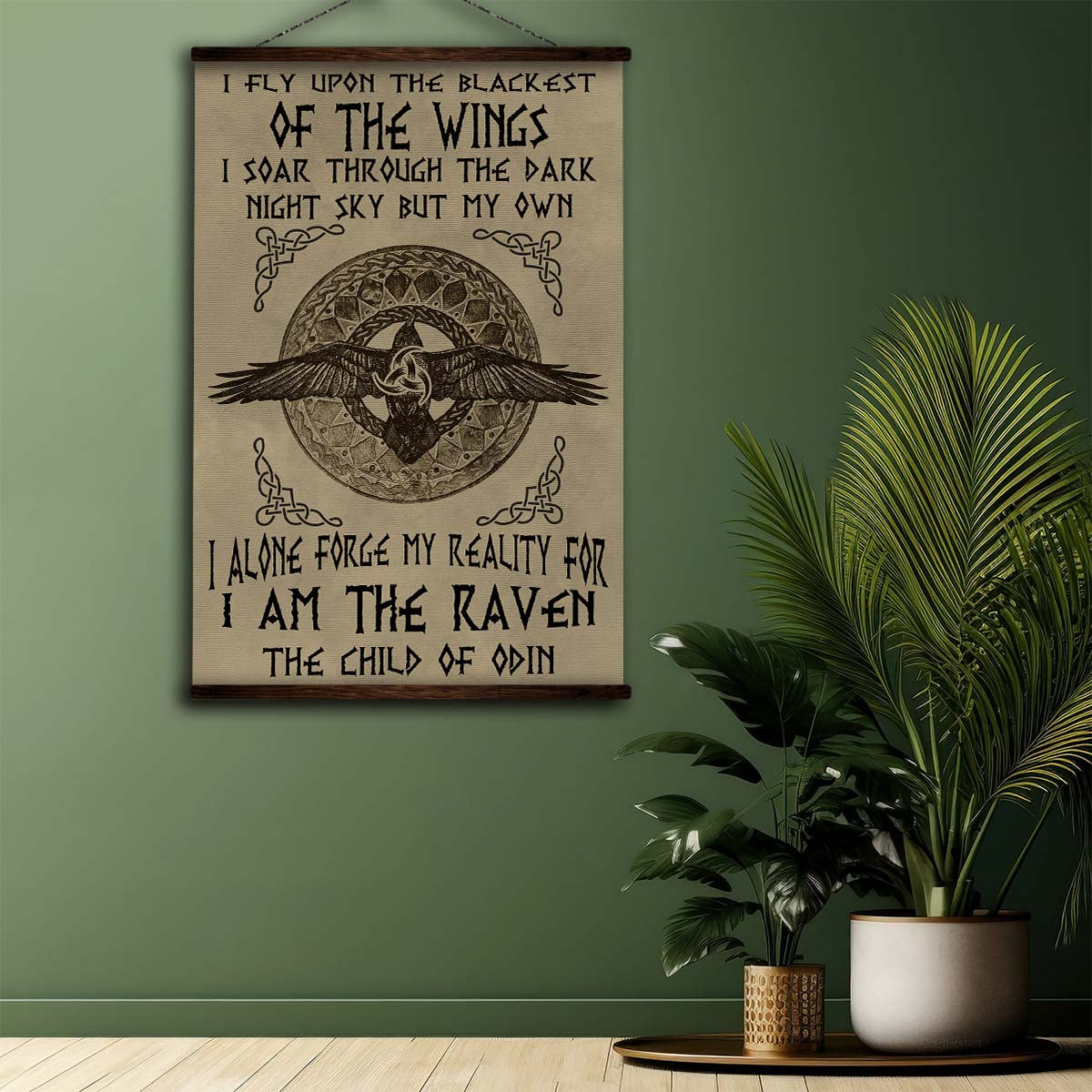 Viking Wall Art - Viking Poster - Viking Canvas - I Am The Raven The Child Of Odin - VK002 - Vertical Poster - Vertical Canvas