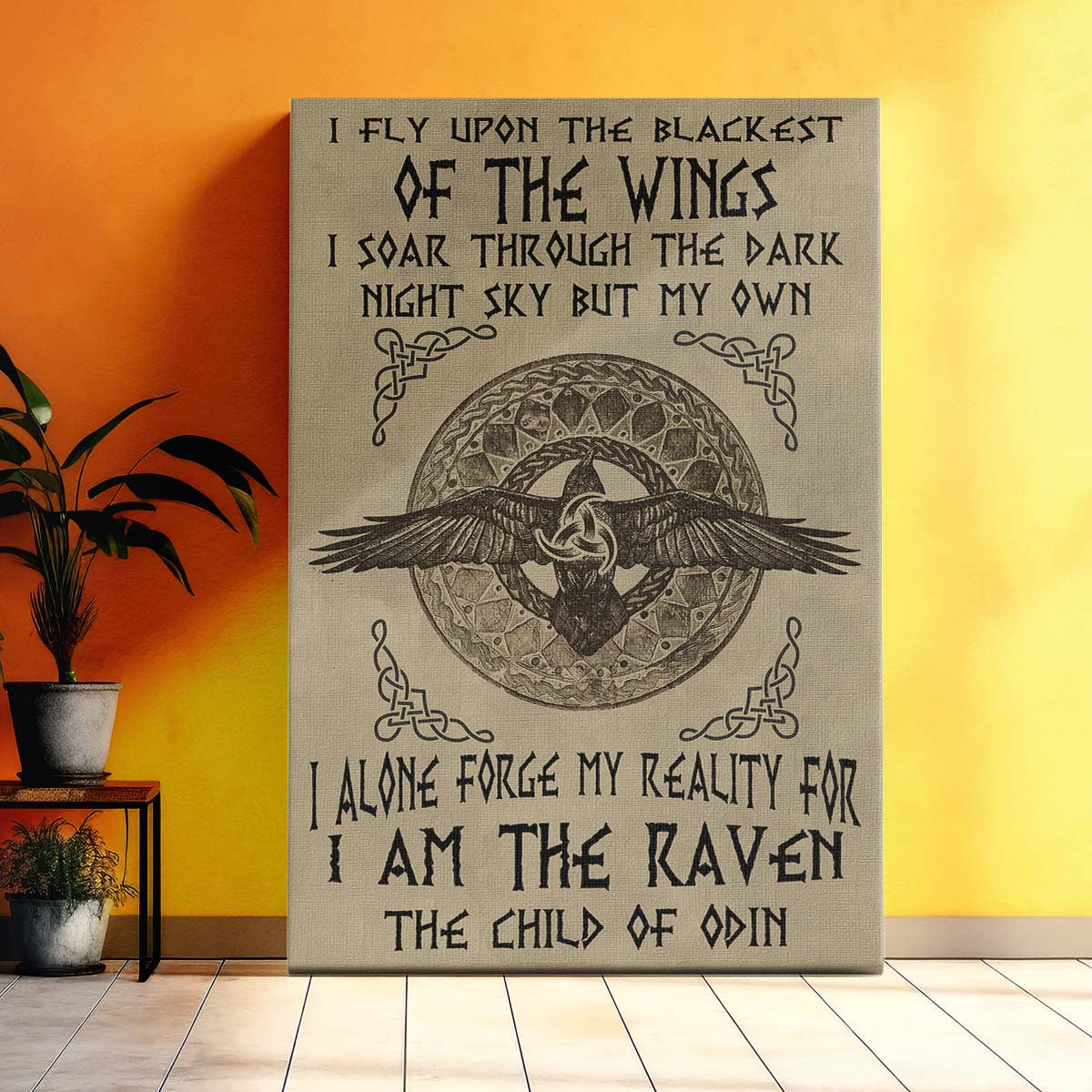 Viking Wall Art - Viking Poster - Viking Canvas - I Am The Raven The Child Of Odin - VK002 - Vertical Poster - Vertical Canvas