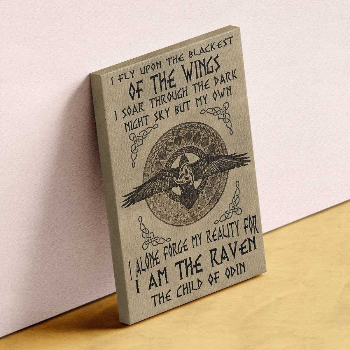 Viking Wall Art - Viking Poster - Viking Canvas - I Am The Raven The Child Of Odin - VK002 - Vertical Poster - Vertical Canvas