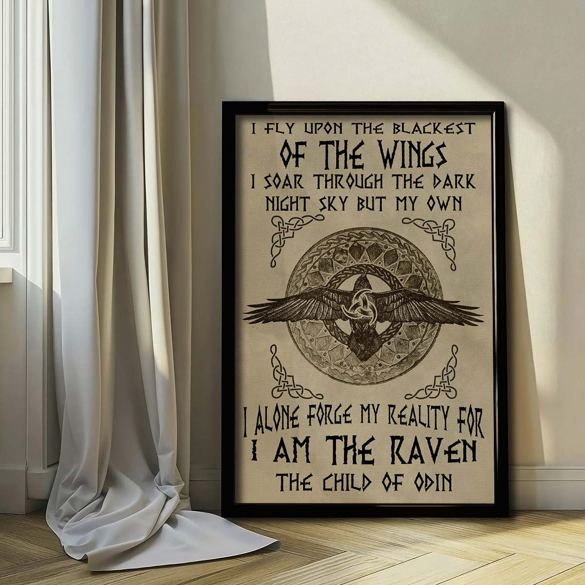 Viking Wall Art - Viking Poster - Viking Canvas - I Am The Raven The Child Of Odin - VK002 - Vertical Poster - Vertical Canvas
