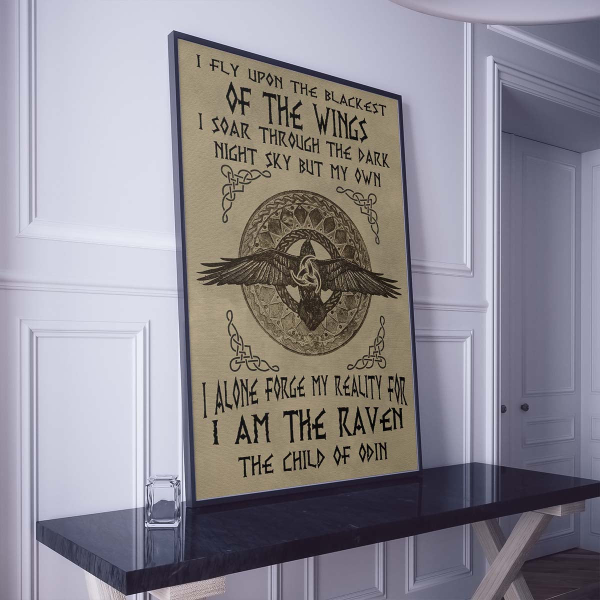Viking Wall Art - Viking Poster - Viking Canvas - I Am The Raven The Child Of Odin - VK002 - Vertical Poster - Vertical Canvas