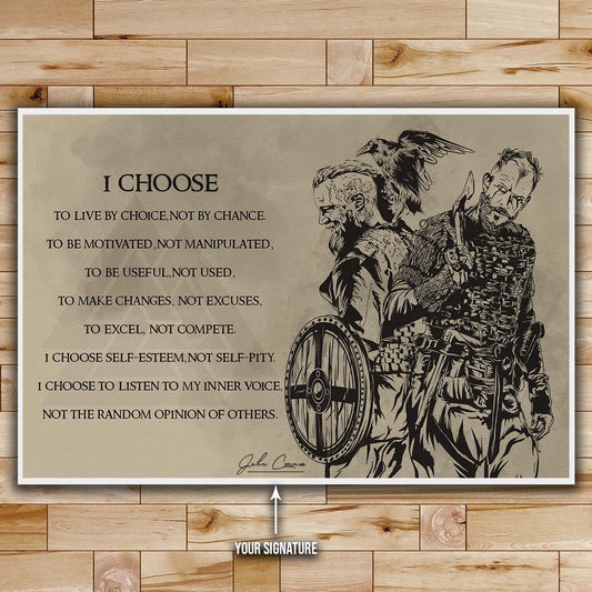 Viking Wall Art - Viking Poster - Viking Canvas - I Choose - Ragnar Lodbrok - Floki - VK026 - Horizontal Poster - Horizontal Canvas