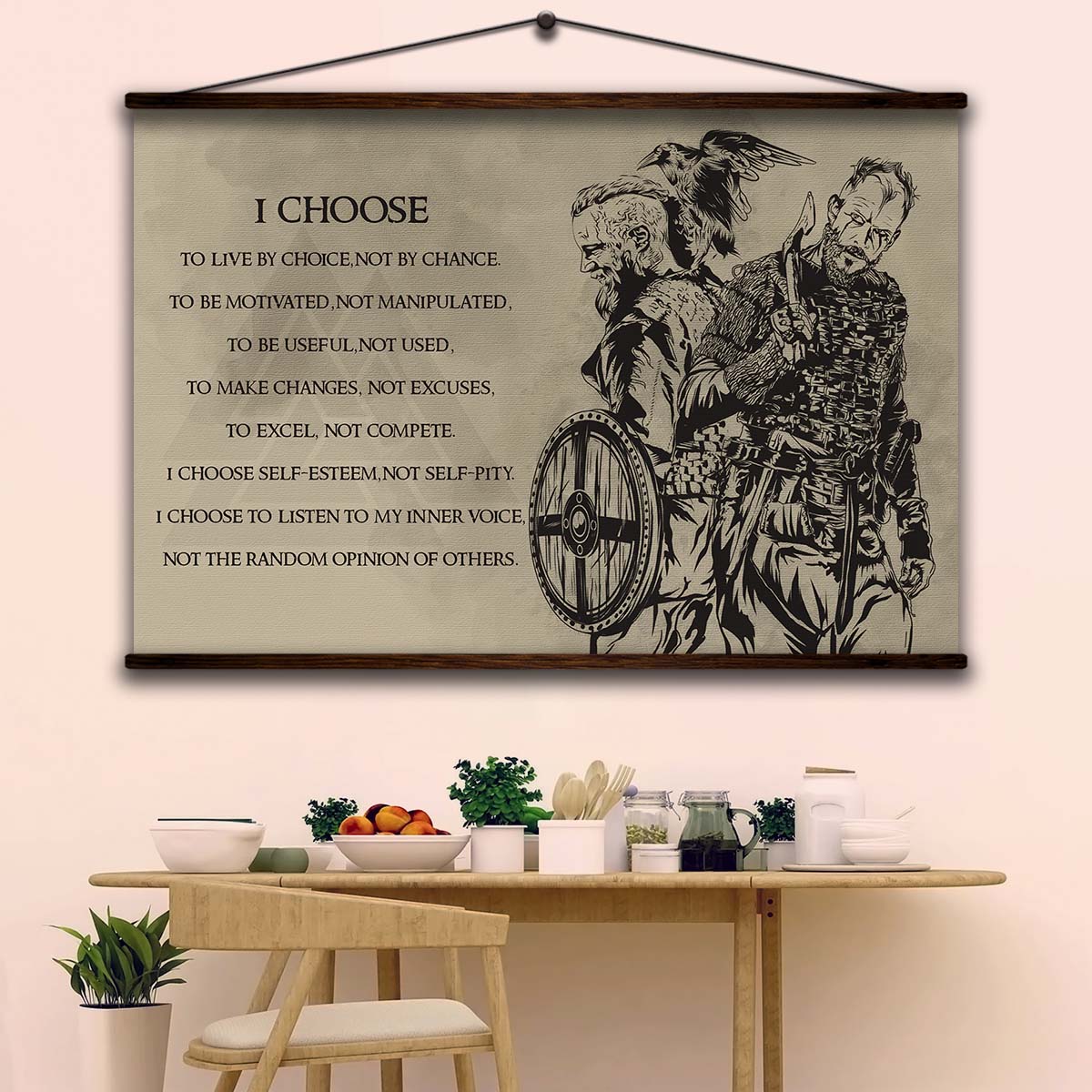 Viking Wall Art - Viking Poster - Viking Canvas - I Choose - Ragnar Lodbrok - Floki - VK026 - Horizontal Poster - Horizontal Canvas