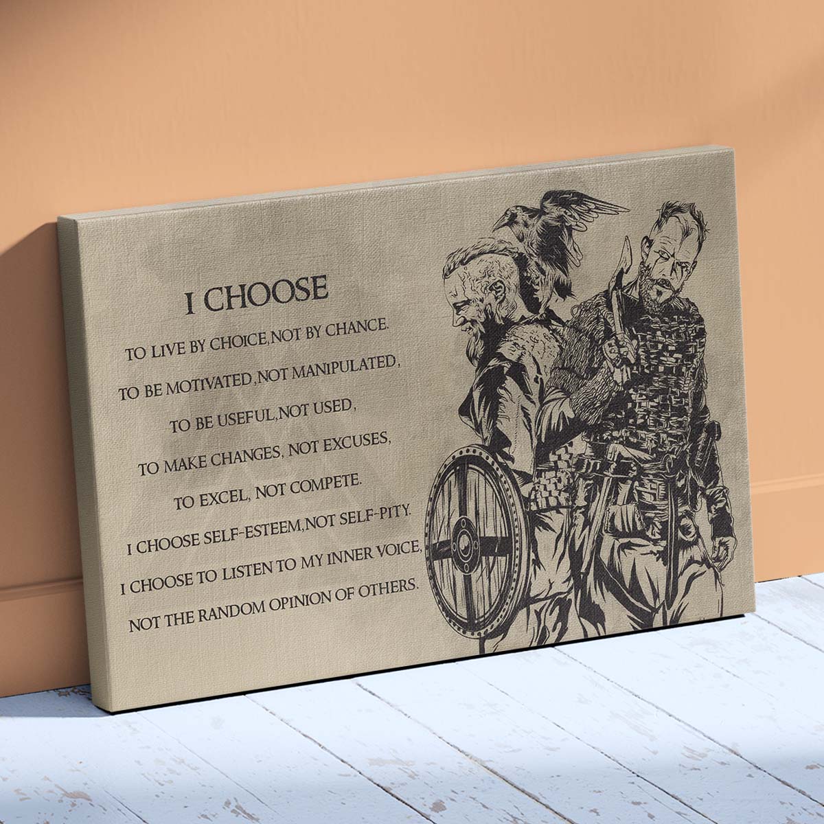Viking Wall Art - Viking Poster - Viking Canvas - I Choose - Ragnar Lodbrok - Floki - VK026 - Horizontal Poster - Horizontal Canvas