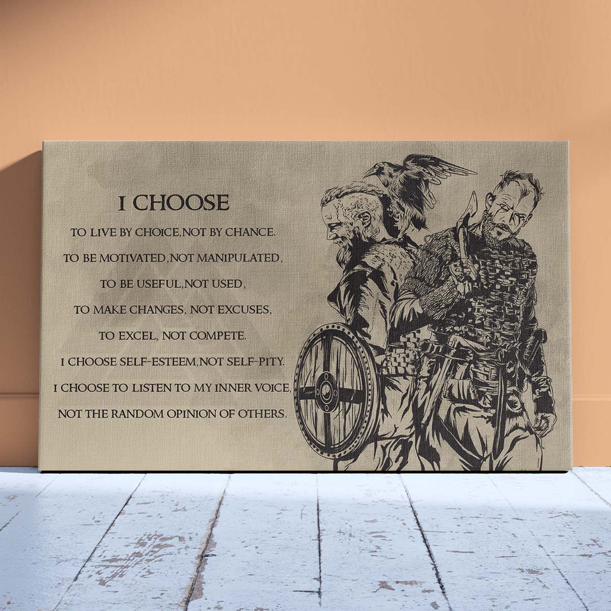 Viking Wall Art - Viking Poster - Viking Canvas - I Choose - Ragnar Lodbrok - Floki - VK026 - Horizontal Poster - Horizontal Canvas