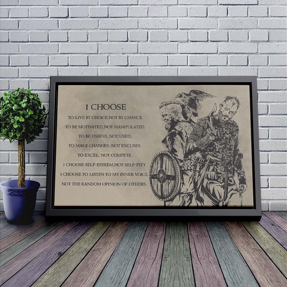 Viking Wall Art - Viking Poster - Viking Canvas - I Choose - Ragnar Lodbrok - Floki - VK026 - Horizontal Poster - Horizontal Canvas