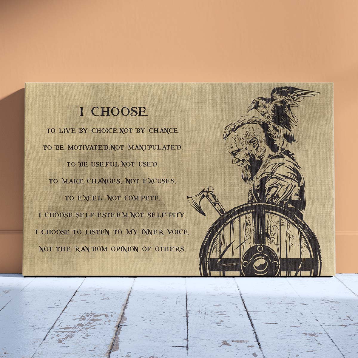 Viking Wall Art - Viking Poster - Viking Canvas - I Choose - Ragnar Lodbrok - VK027 - Horizontal Poster - Horizontal Canvas