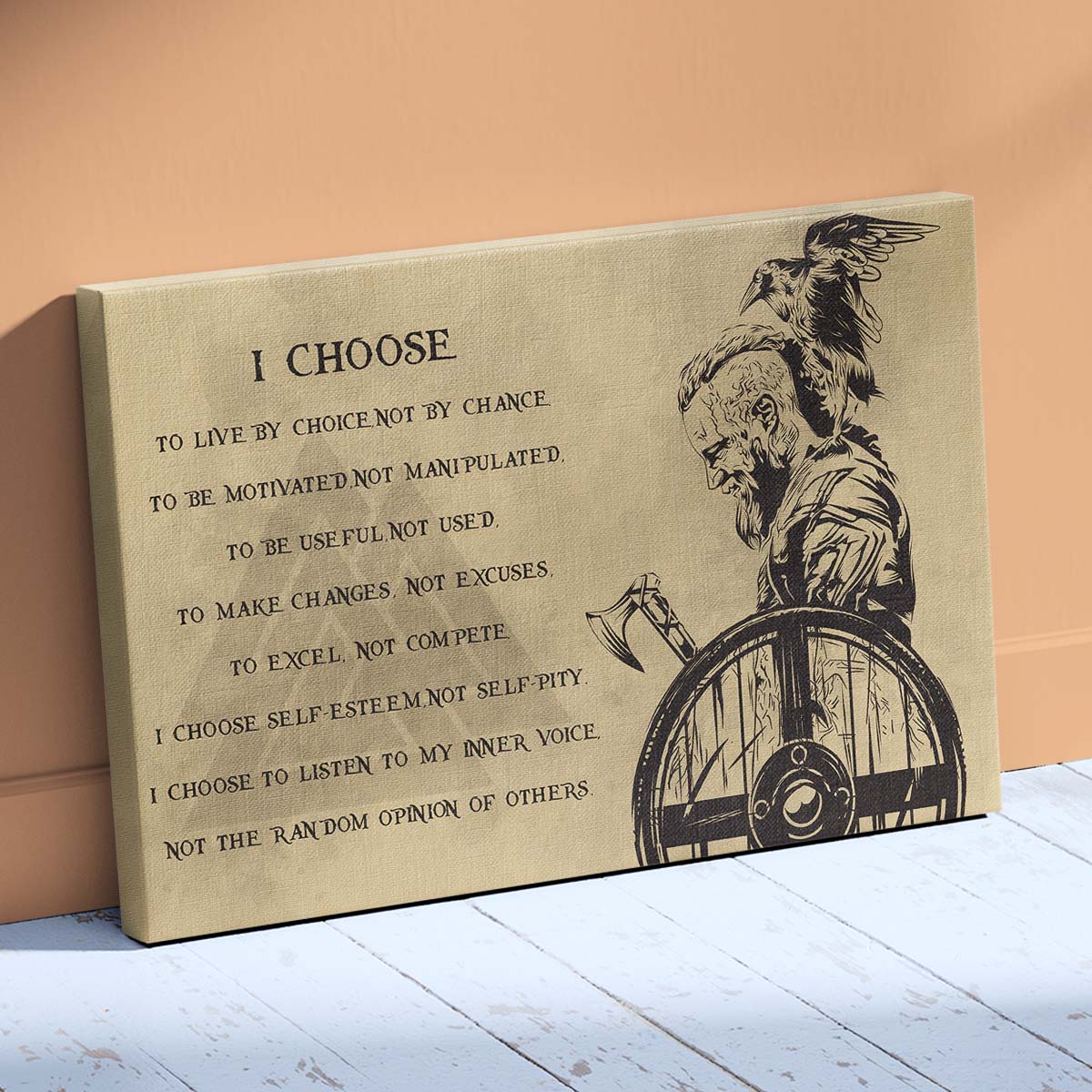 Viking Wall Art - Viking Poster - Viking Canvas - I Choose - Ragnar Lodbrok - VK027 - Horizontal Poster - Horizontal Canvas