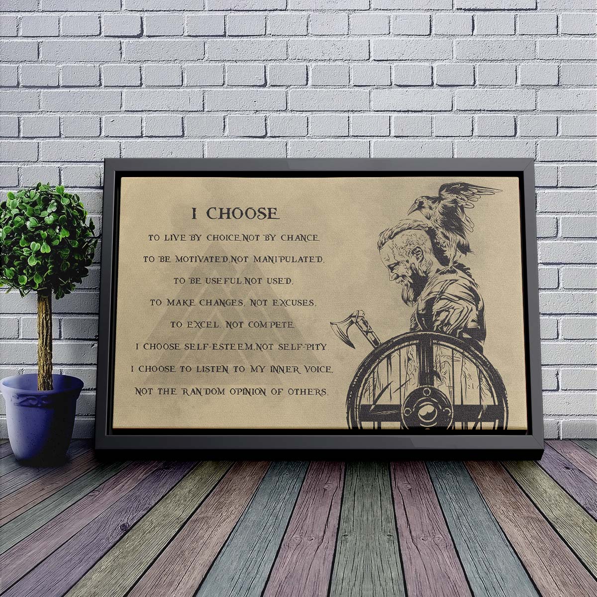 Viking Wall Art - Viking Poster - Viking Canvas - I Choose - Ragnar Lodbrok - VK027 - Horizontal Poster - Horizontal Canvas