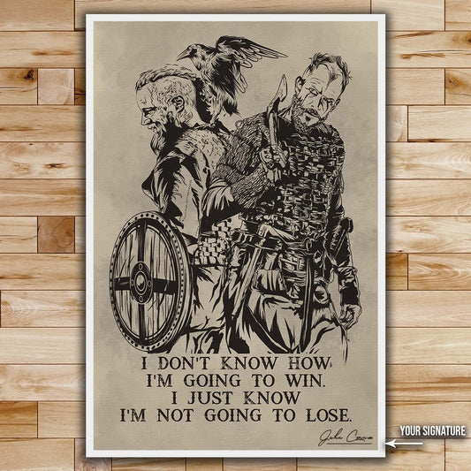 Viking Wall Art - Viking Poster - Viking Canvas - I'm Not Going To Lose - VK053 - Vertical Poster - Vertical Canvas