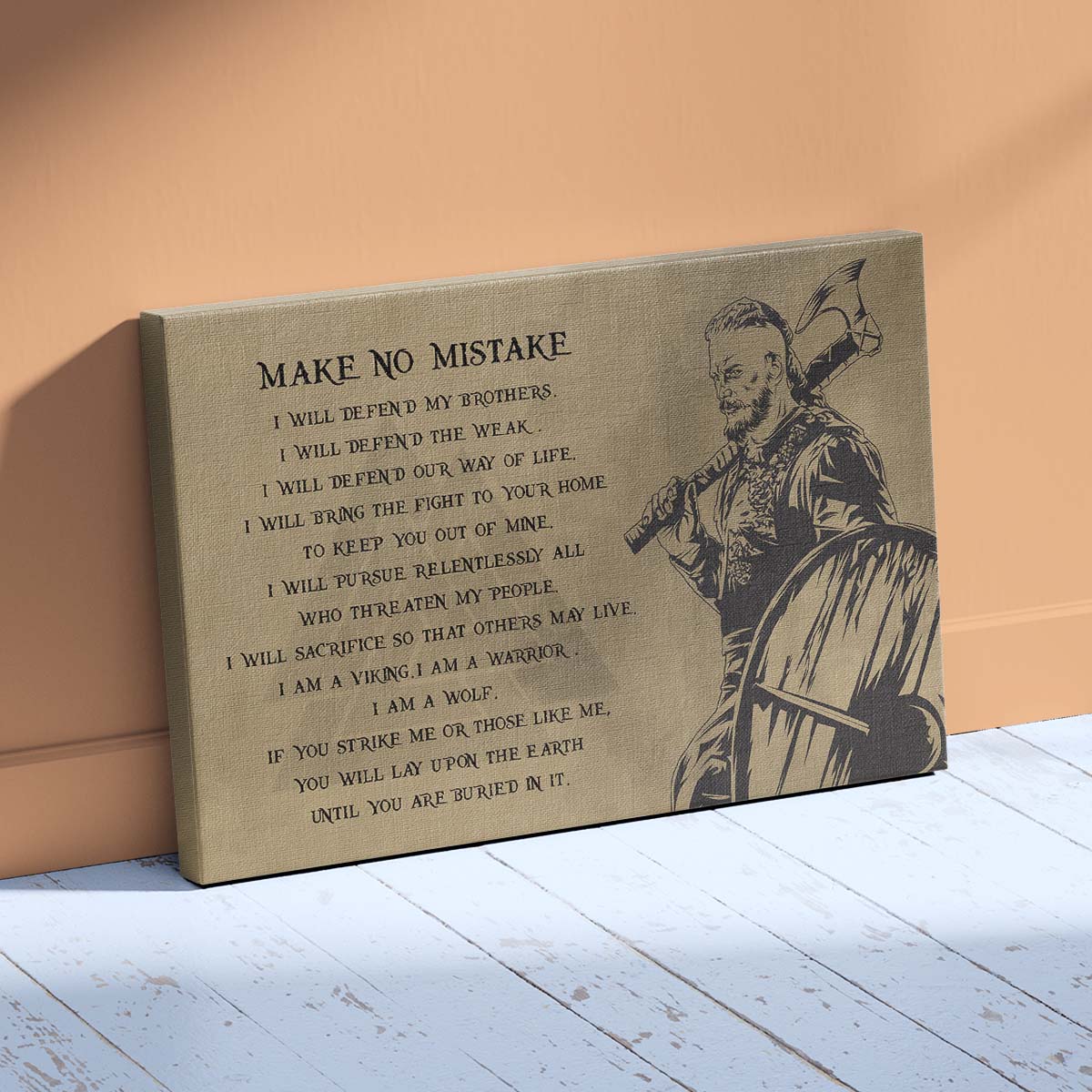 Viking Wall Art - Viking Poster - Viking Canvas - Make No Mistake - Ragnar Lodbrok - VK020 - Horizontal Poster - Horizontal Canvas