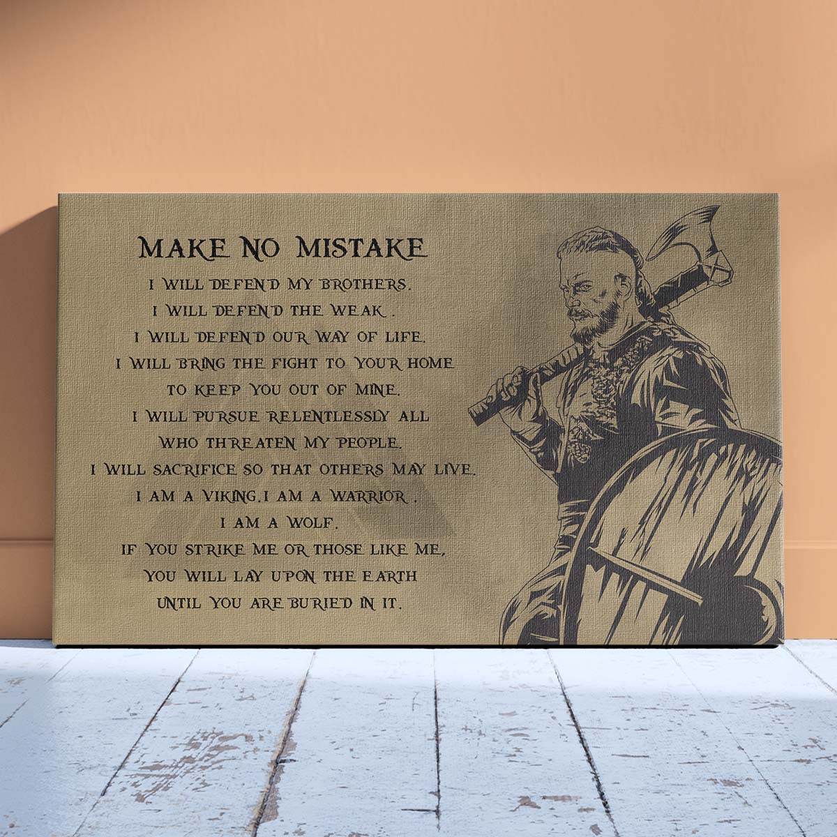Viking Wall Art - Viking Poster - Viking Canvas - Make No Mistake - Ragnar Lodbrok - VK020 - Horizontal Poster - Horizontal Canvas