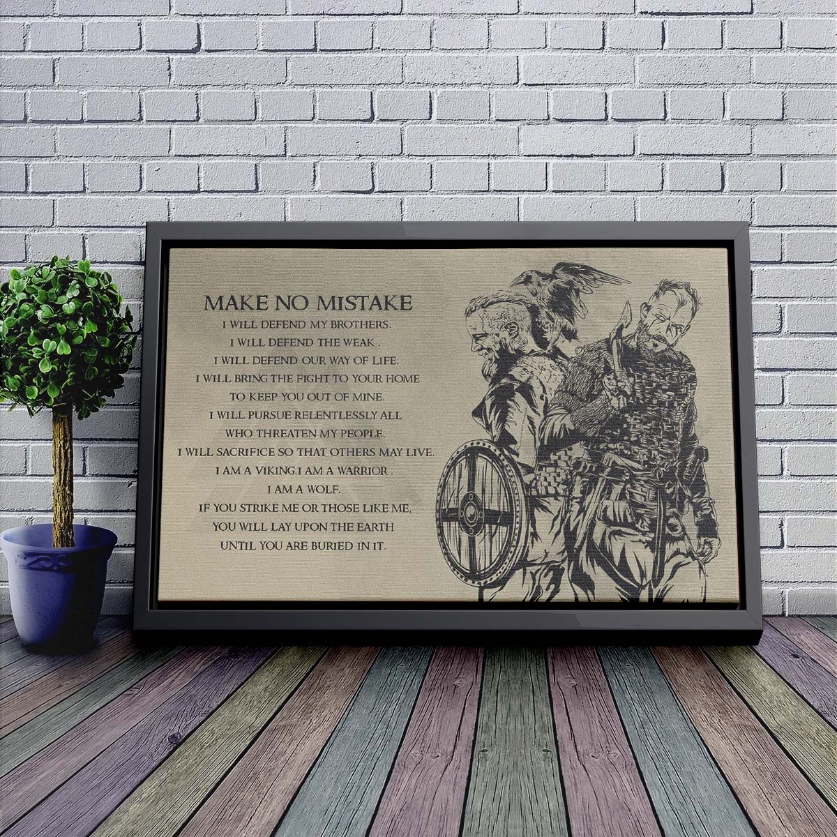Viking Wall Art - Viking Poster - Viking Canvas - Make No Mistake - Ragnar Lodbrok - VK057 - Horizontal Poster - Horizontal Canvas