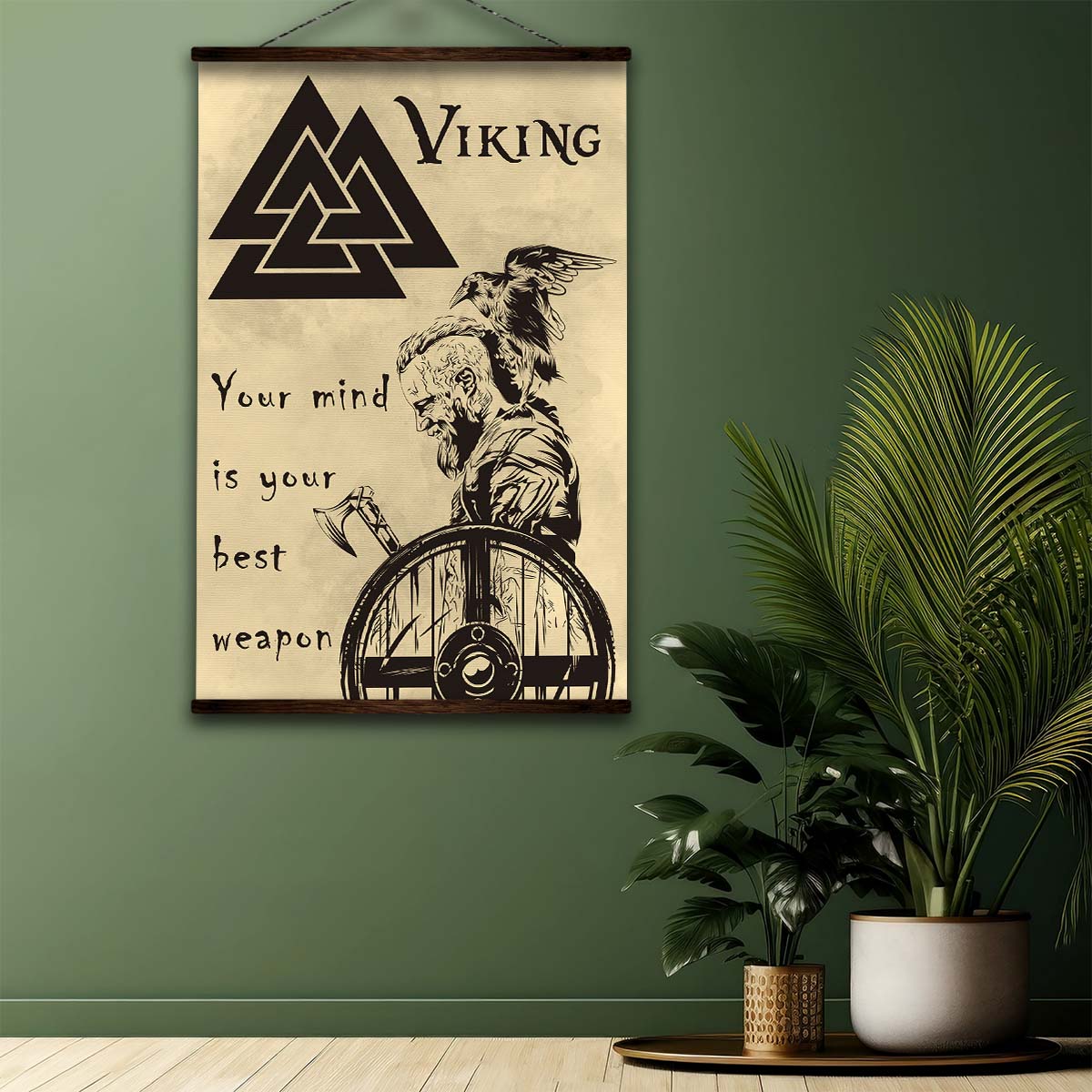 Viking Wall Art - Viking Poster - Viking Canvas - Your Mind Is Your Best Weapon - VK048 - Vertical Poster - Vertical Canvas