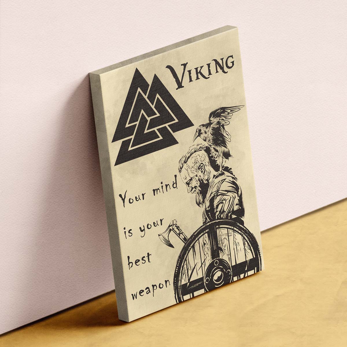 Viking Wall Art - Viking Poster - Viking Canvas - Your Mind Is Your Best Weapon - VK048 - Vertical Poster - Vertical Canvas