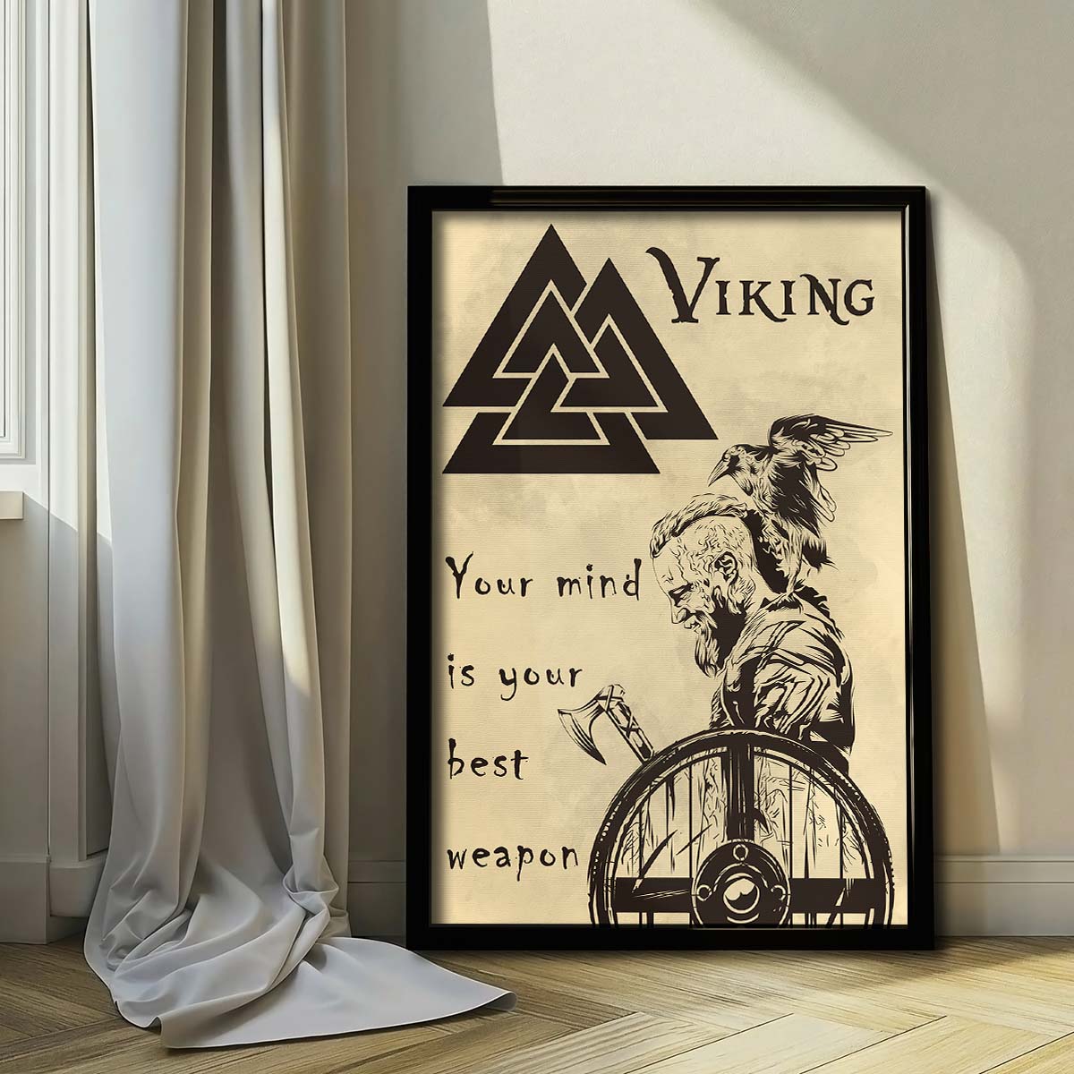 Viking Wall Art - Viking Poster - Viking Canvas - Your Mind Is Your Best Weapon - VK048 - Vertical Poster - Vertical Canvas