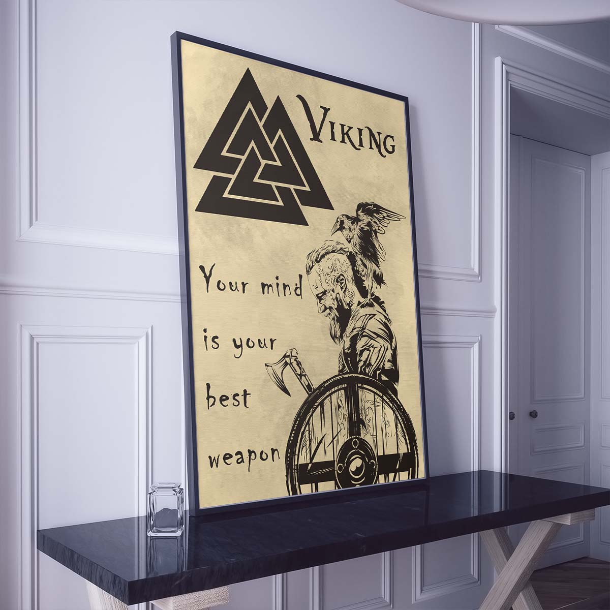 Viking Wall Art - Viking Poster - Viking Canvas - Your Mind Is Your Best Weapon - VK048 - Vertical Poster - Vertical Canvas