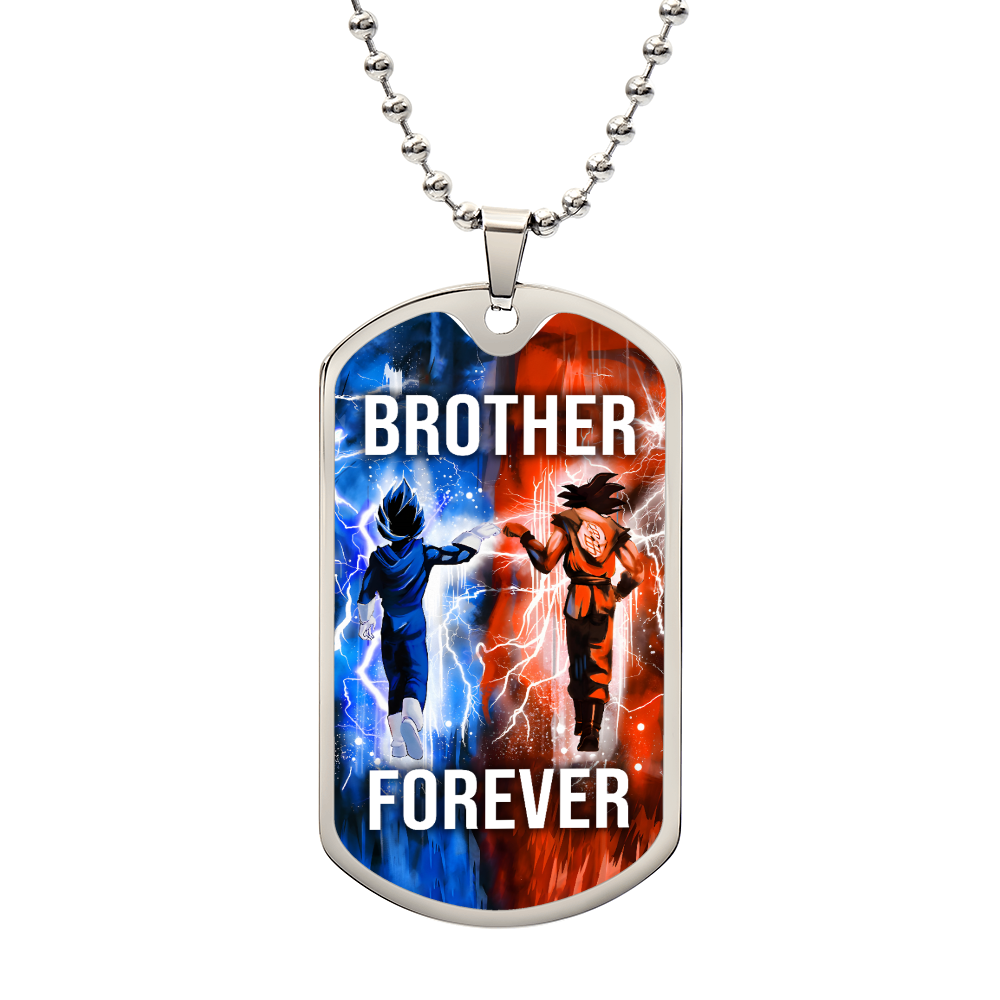Dragon Ball - Brother Forever - Goku - Vegeta - Military Ball Chain - Luxury Dog Tag