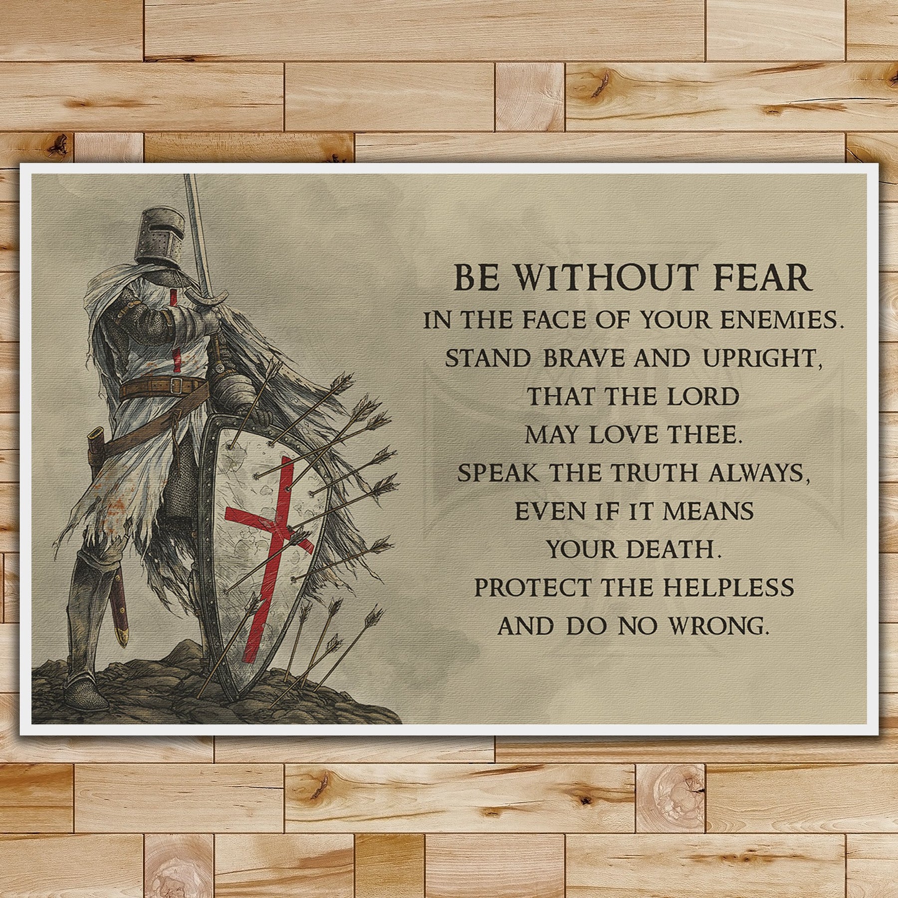 KT002 - Be Without Fear - English - Knight Templar Poster