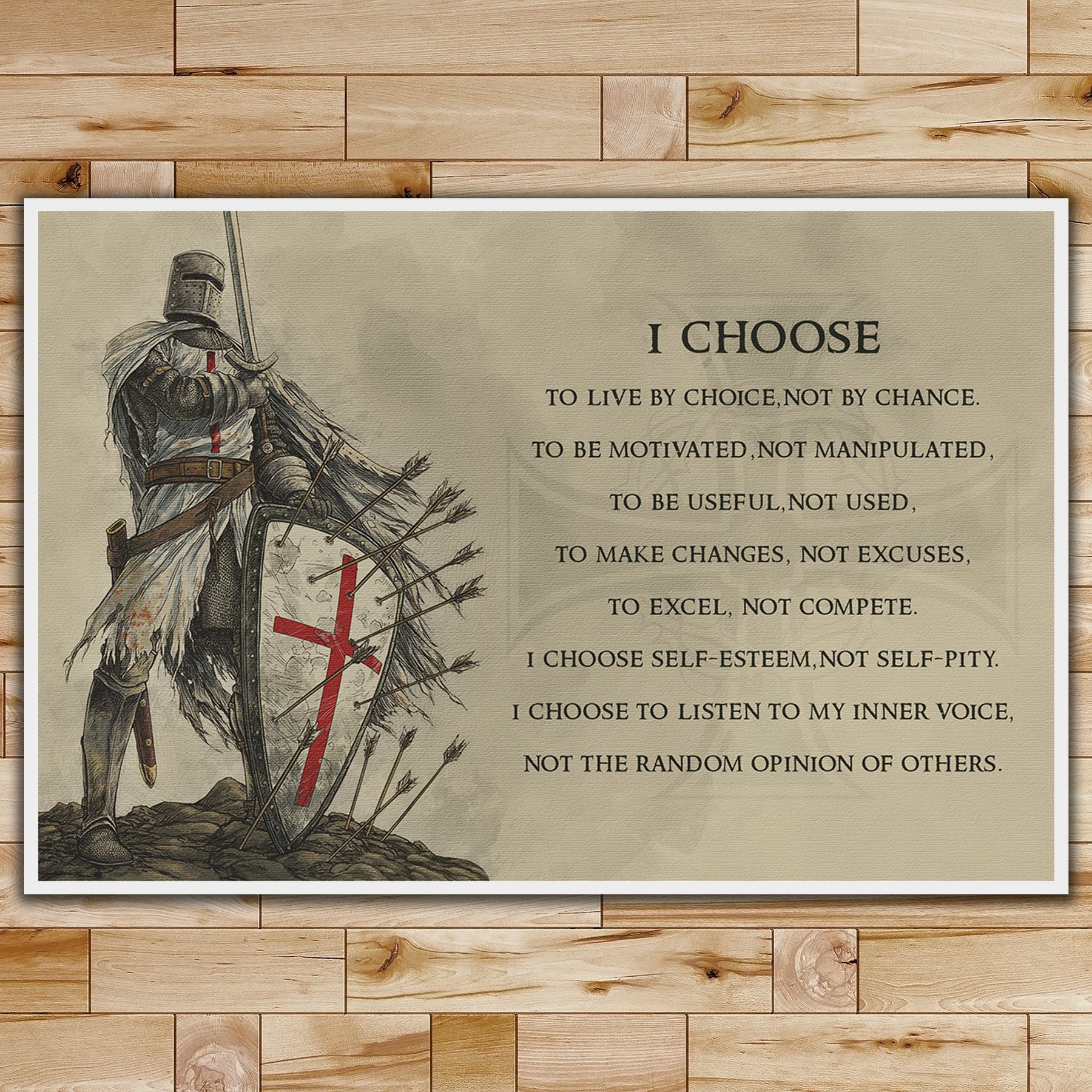 KT003 - I Choose - English - Knight Templar Poster