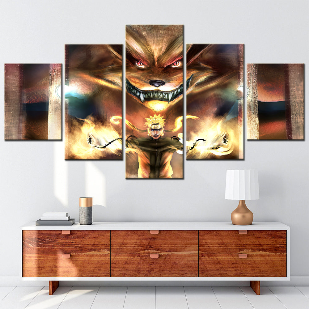 Naruto - 5 Pieces Wall Art - Uzumaki Naruto 2 - Printed Wall Pictures Home Decor - Naruto Poster - Naruto Canvas