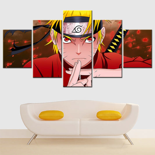 Naruto - 5 Pieces Wall Art - Uzumaki Naruto 4 - Printed Wall Pictures Home Decor - Naruto Poster - Naruto Canvas