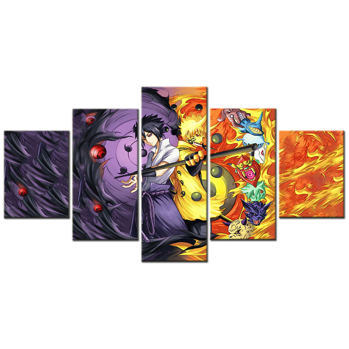 Naruto Canvas Wall Art - NA5135 - Uzumaki Naruto - Uchiha Sasuke