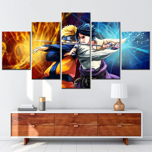 Naruto Canvas Wall Art - NA5133 - Uzumaki Naruto - Uchiha Sasuke