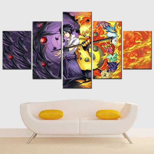 Naruto Canvas Wall Art - NA5135 - Uzumaki Naruto - Uchiha Sasuke