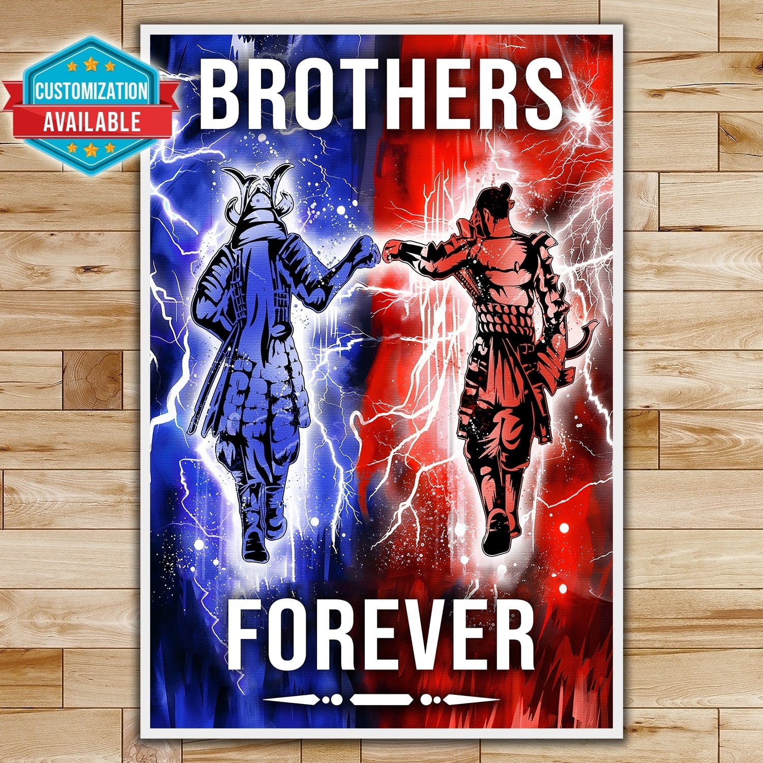 SA101 - Brothers Forever - Bushido - Katana - Ronin - Miyamoto Musashi - Vertical Poster - Vertical Canvas - Samurai Poster
