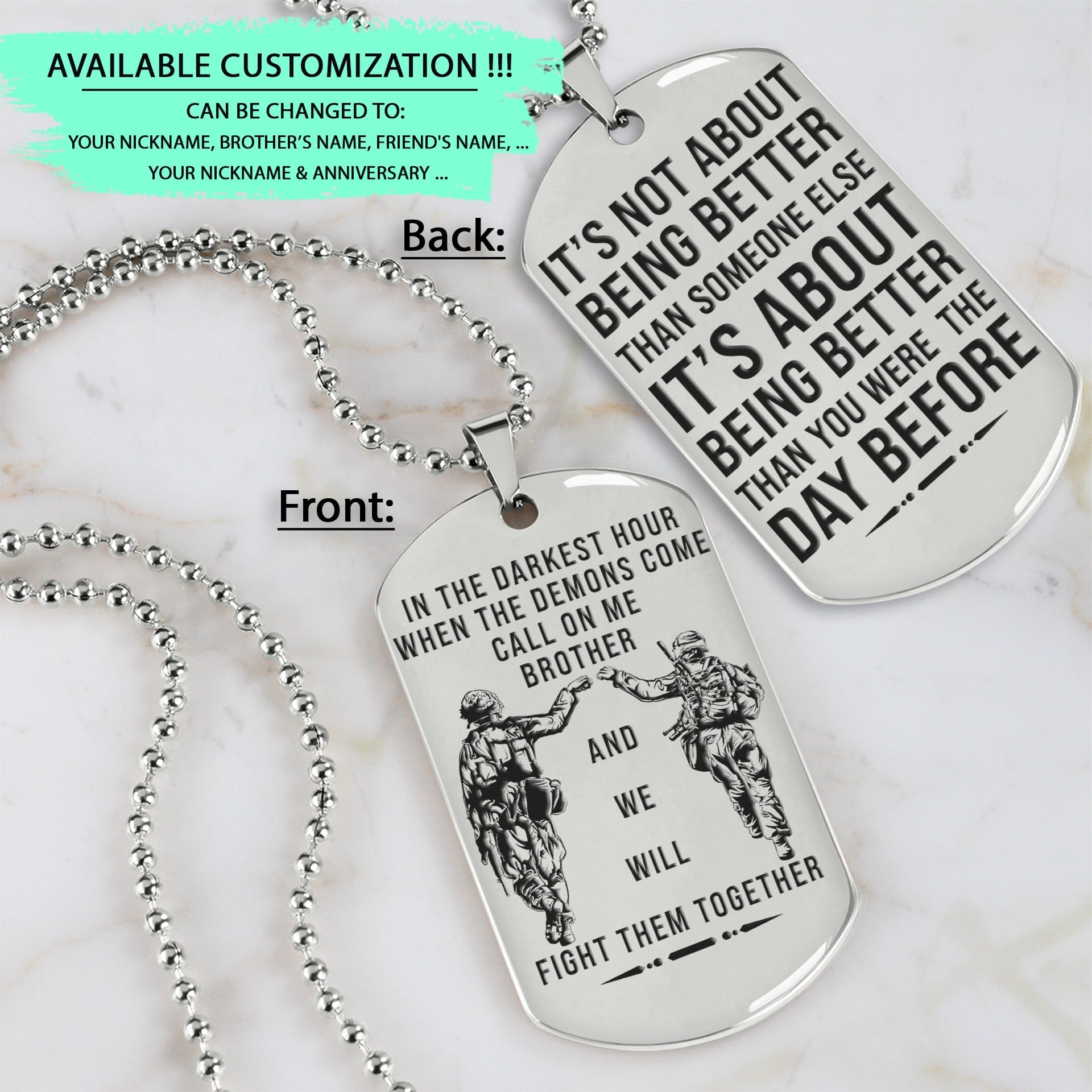 Biker's Prayer - Military Dog Tag Chain Necklace – The Gift Eternal
