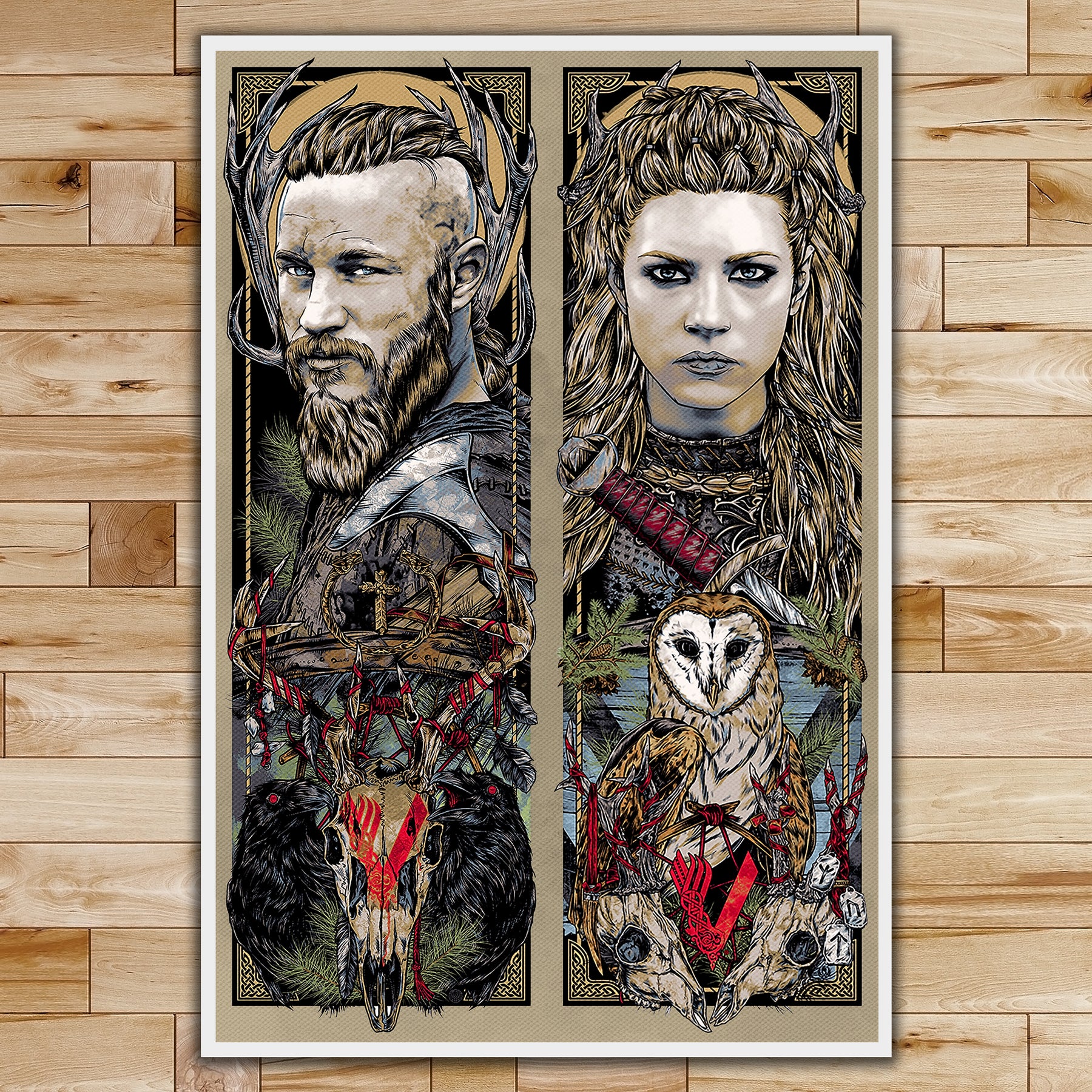 VK005 - Ragnar & Lagertha - Viking Poster