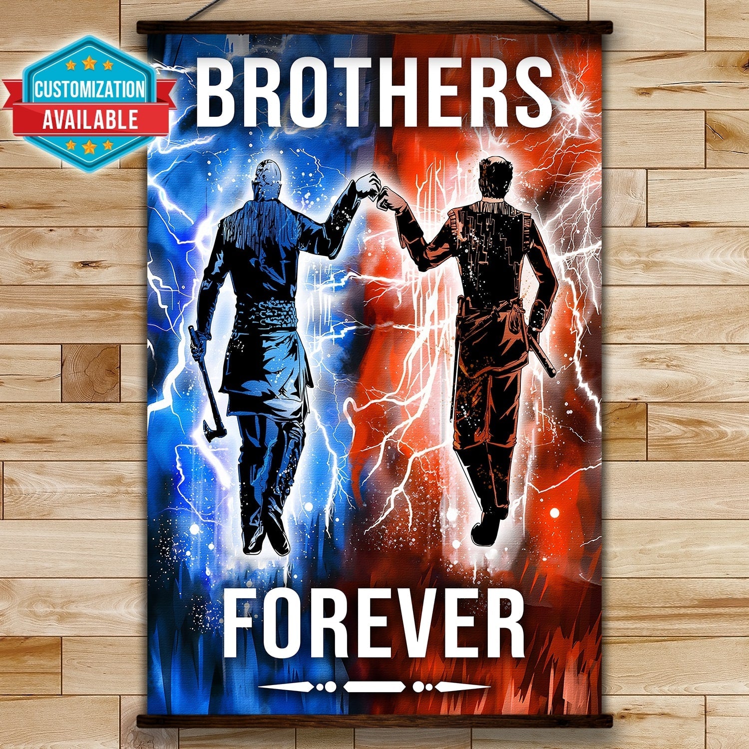 VK063 - Brothers Forever - Ragnar Lothbrok - Floki - Vertical Poster - Vertical Canvas - Viking Poster