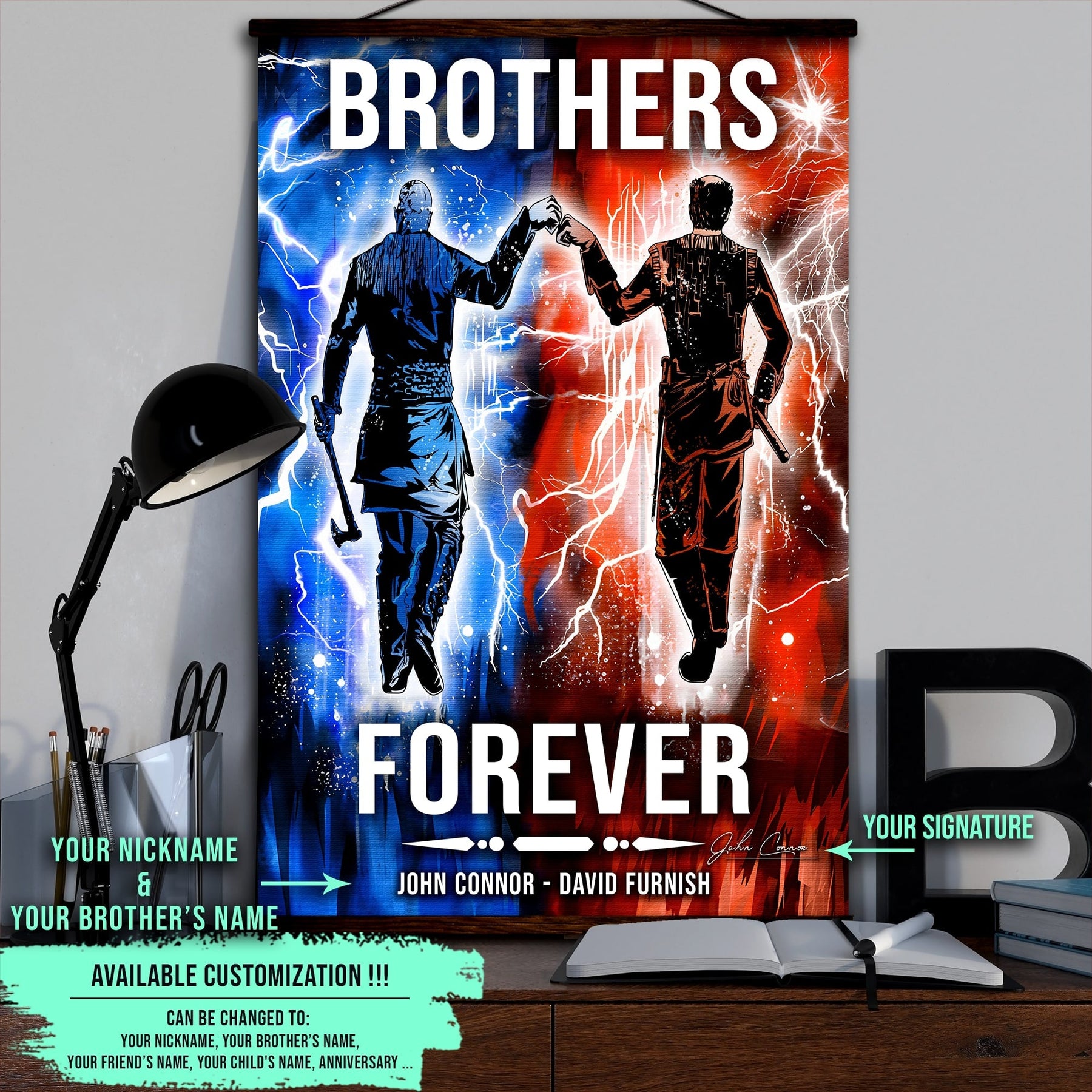 VK063 - Brothers Forever - Ragnar Lothbrok - Floki - Vertical Poster - Vertical Canvas - Viking Poster