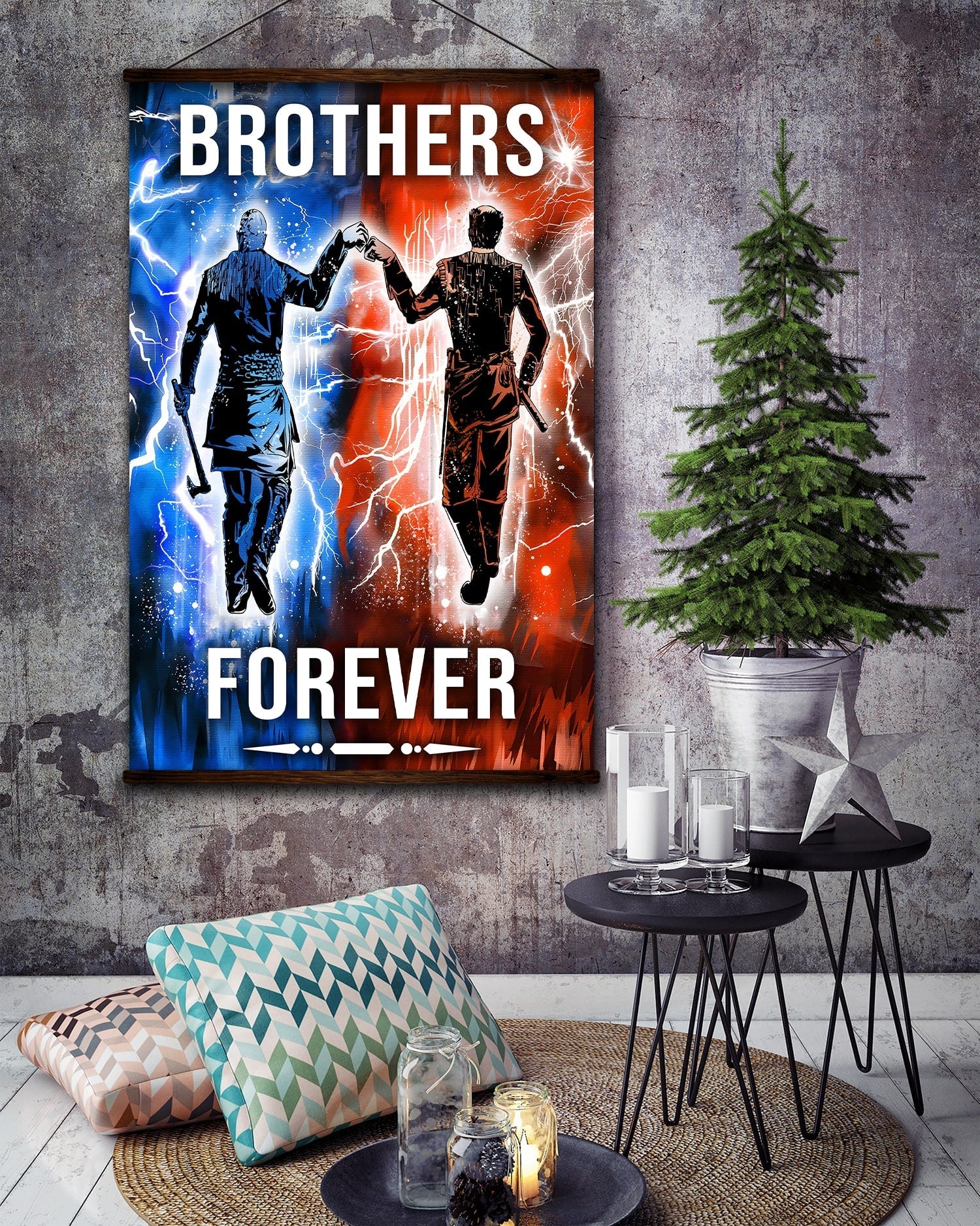 VK063 - Brothers Forever - Ragnar Lothbrok - Floki - Vertical Poster - Vertical Canvas - Viking Poster