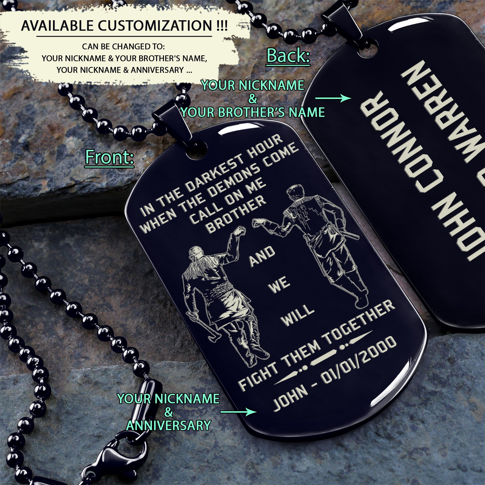 Brother dog outlet tag necklace