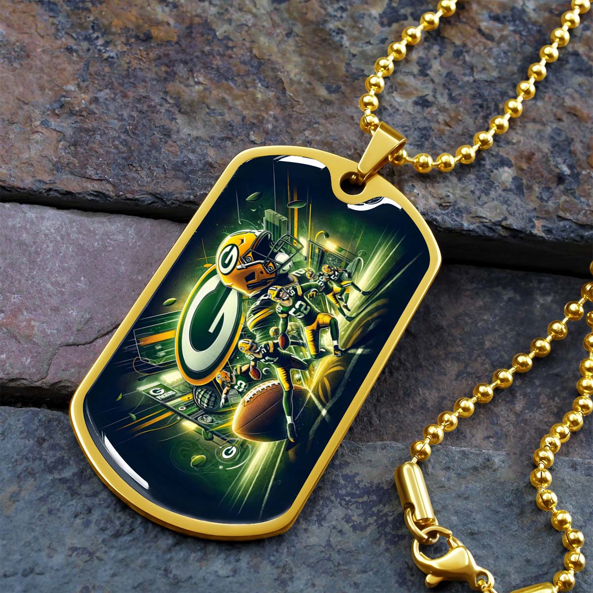 AMERICAN FOOTBALL LUXURY DOG TAG