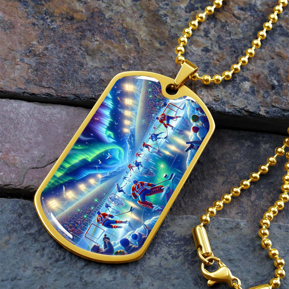 ICE HOCKEY LUXURY DOG TAG