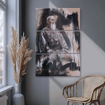 Aikido - 3 Piece Wall Art - AI030 - Morihei Ueshiba - Aikido Canvas